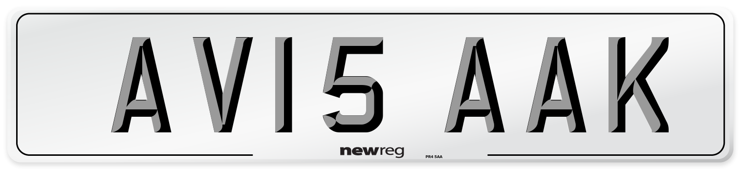 AV15 AAK Number Plate from New Reg